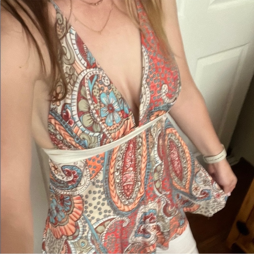Paisley Halter Top - Multicolor